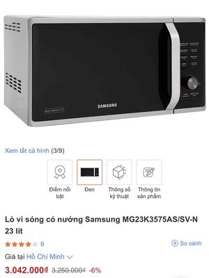 Lò vi sóng có nướng Samsung 23Lít