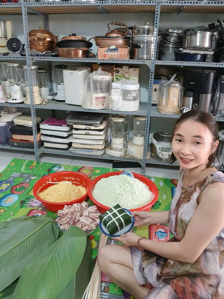 Bánh chưng truyền thống gói tay chuẩn vị Bắc