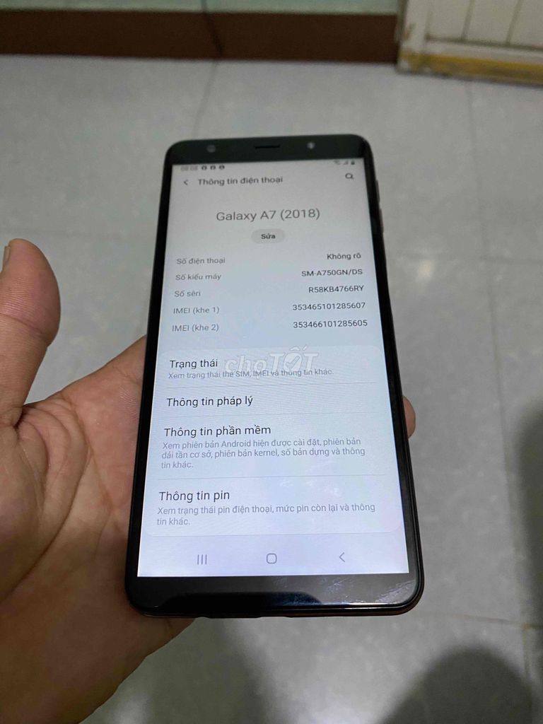 Samsung Galaxy A7 (2018) Vàng đồng Mới. Mua bán Điện thoại tại Thành phố Thủ Đức Tp Hồ Chí Minh được đăng bởi vũ hình 1
