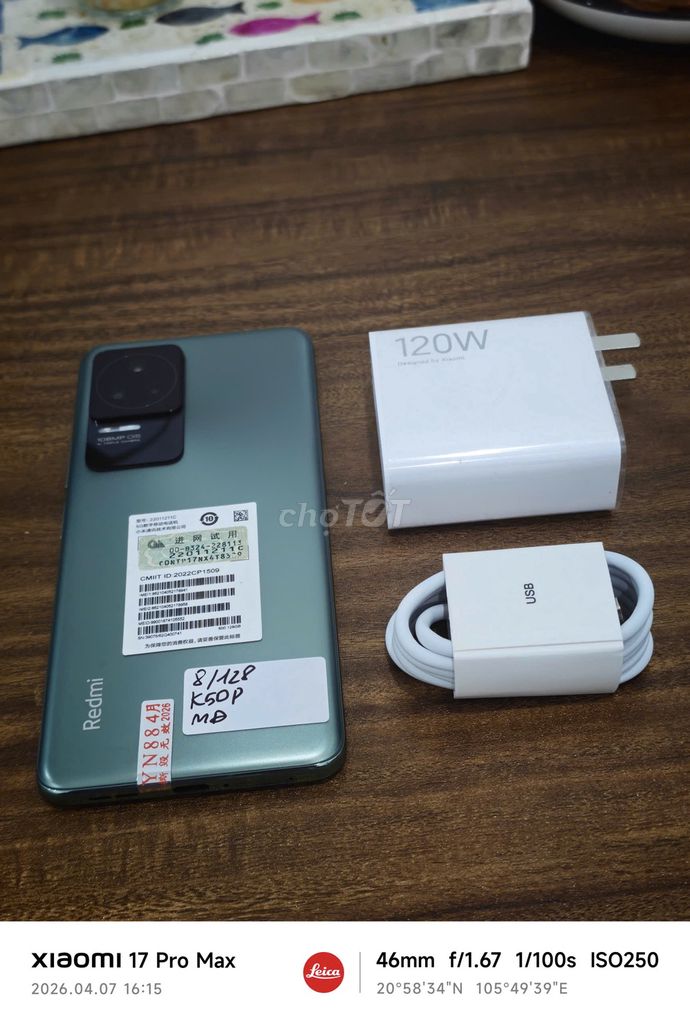 Redmi K50 Pro 8/128 sạc 120w có ship COD. Mua bán Điện thoại tại Quận Hoàng Mai Hà Nội được đăng bởi Trần Ngọc Hiếu hình 1