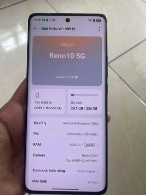 Oppo reno 10 5G ram 8g/256g. Mua bán Điện thoại tại Quận 12 Tp Hồ Chí Minh được đăng bởi Minh Trung
