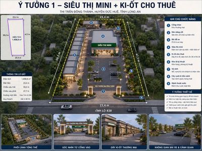 Bán 1.458m² mặt tiền TL838 – Sổ đỏ ODT – Đức Huệ Long An – 12,5 tỷ TL