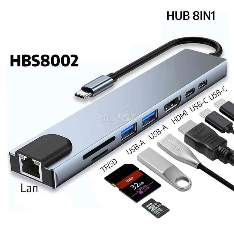Hub chuyển đổi từ type c sang HDMI , LAN, USB, thẻ. Mua bán Phụ kiện (Màn hình, Chuột...) tại Quận Nam Từ Liêm Hà Nội được đăng bởi Nguyễn văn lộc hình 1