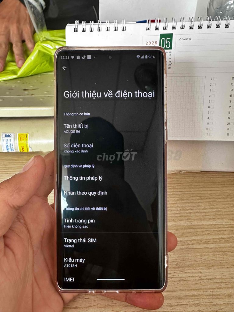 Sharp Aquos R6 12GB/128GB Trắng. Mua bán Điện thoại tại Huyện Chợ Gạo Tiền Giang được đăng bởi Thanh vo hình 1