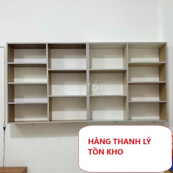 Kệ sách treo tường gỗ MDF Mới,kệ sách thư viện đẹp. Mua bán Tủ, kệ gia đình tại Quận Bình Thạnh Tp Hồ Chí Minh được đăng bởi Kho Nội thất Cũ Mới Phú Nhàn hình 1