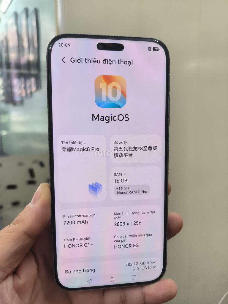 Honor Magic 8 Pro 512GB Xám 100% pin. Mua bán Điện thoại tại Quận Kiến An Hải Phòng được đăng bởi do tat duc hình 1