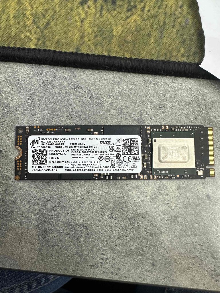 Ổ cứng SSD Micron 2300 NVMe 1TB 94%. Mua bán Linh kiện (RAM, Card...) tại Huyện Cẩm Khê Phú Thọ được đăng bởi ANHDUONGSTORE hình 1