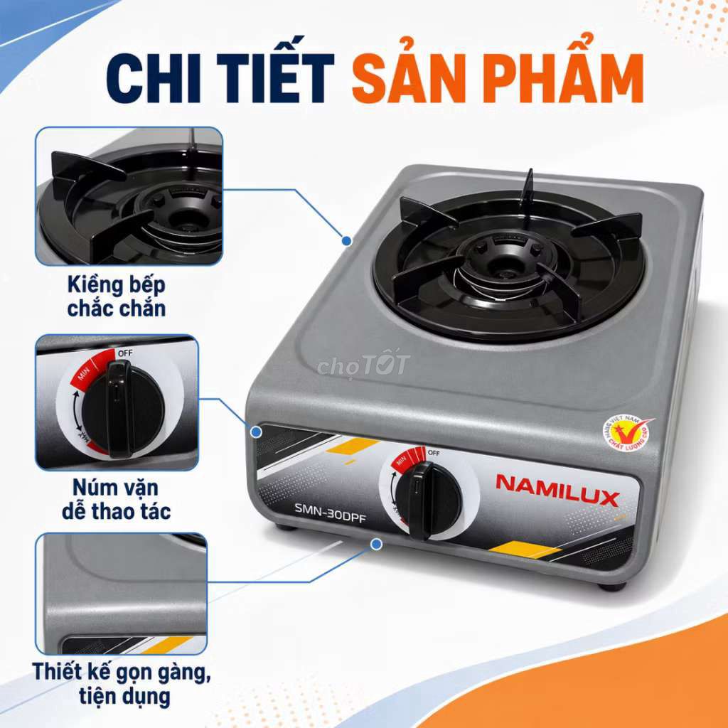 Bếp gas đơn Namilux SMN-30DPF Xám. Mua bán Bếp, lò, đồ điện nhà bếp tại Quận Ninh Kiều Cần Thơ được đăng bởi Ngọc Huỳnh hình 1