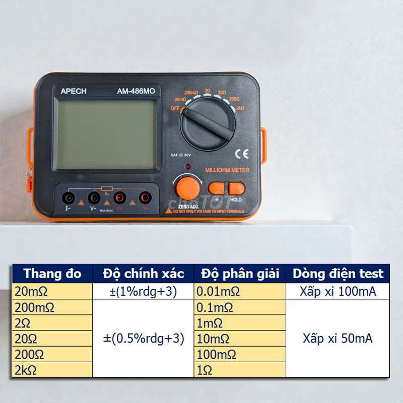 Máy đo điện trở thấp Milliohm Meter Apech AM-468MO. Mua bán Đồ chuyên dụng, Giống nuôi trồng tại Quận 1 Tp Hồ Chí Minh được đăng bởi Minh Luân hình 1