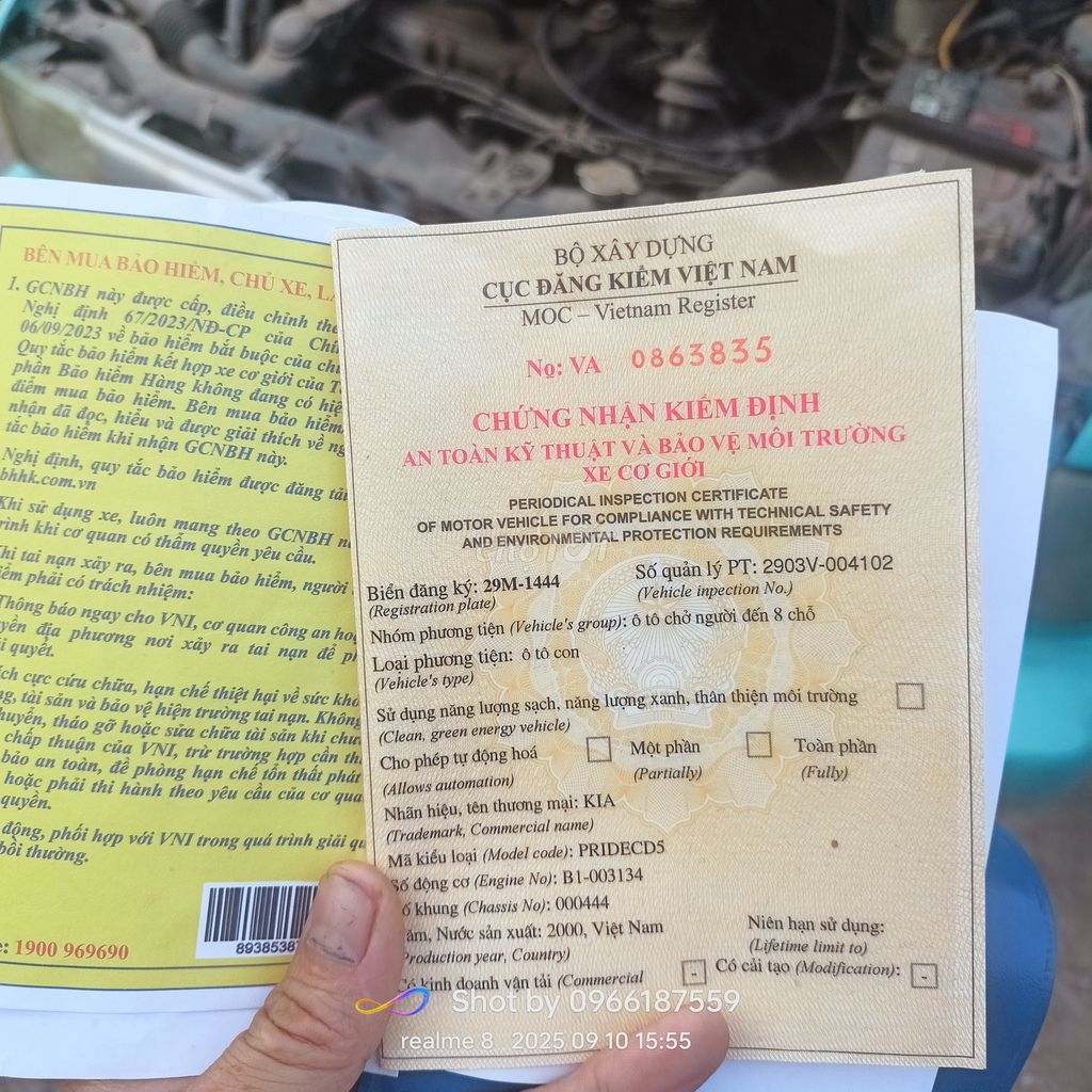 KIA CD5 2000 Xăng Xanh ngọc. Mua bán Ô tô tại Quận Hoàng Mai Hà Nội được đăng bởi Ngan Ngan hình 3