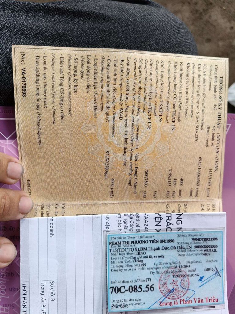 Hino 5t 2016 chở xe máy 2 tầng+ chở hàng. Mua bán Xe tải, xe ben tại Quận 12 Tp Hồ Chí Minh được đăng bởi Lê văn Khoa  hình 6