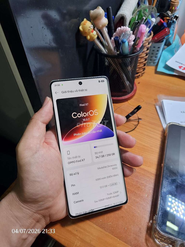Oppo Find X7 12GB/256GB pin 92%. Mua bán Điện thoại tại Quận 5 Tp Hồ Chí Minh được đăng bởi ManhQuynh hình 1