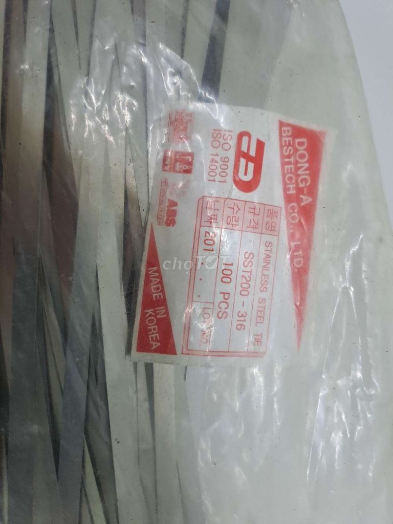Dây rút Inox 316 DONG-A. SST 200 x 4.5mm. Korea. Mua bán Đồ chuyên dụng, Giống nuôi trồng tại Huyện Tuy Phong Bình Thuận được đăng bởi Ve chai thập cẩm hình 1