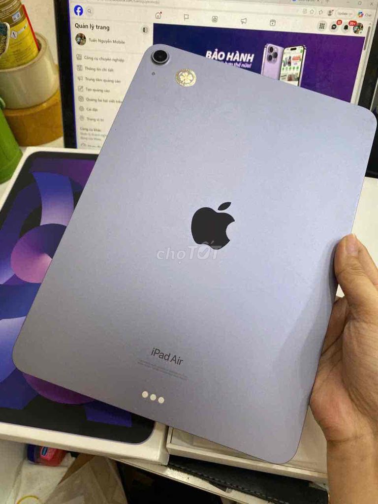 iPad Air 5 256G Tím LL/A - Pin 89% giá rẻ. Mua bán Máy tính bảng tại Quận 3 Tp Hồ Chí Minh được đăng bởi Tuấn Nguyễn hình 1
