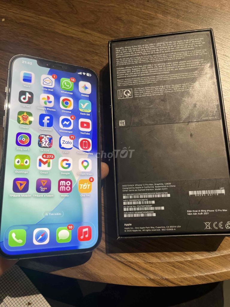 Apple iPhone 12 Pro Max 128GB Xám. Mua bán Điện thoại tại Huyện Gia Lâm Hà Nội được đăng bởi Sakura ito hoang hình 1