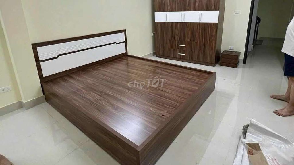 GIƯỜNG MDF GỖ CÔNG NGHIỆP 1M6*2M