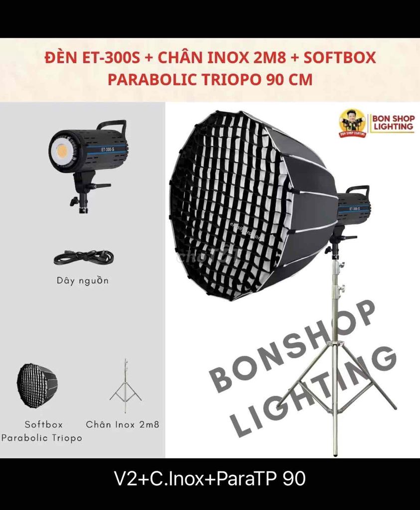 Đèn livestream BONSHOP LIGHTING ET-300S Inox Mới. Mua bán Đèn tại Thành phố Thủ Đức Tp Hồ Chí Minh được đăng bởi thanh tuyền hình 1