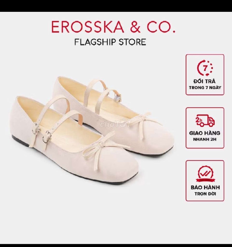 Giày búp bê EROSSCA & CO. Nữ Kem Size 40 Còn mới. Mua bán Giày dép tại Huyện Quế Võ Bắc Ninh được đăng bởi dnhatlinhinh hình 1