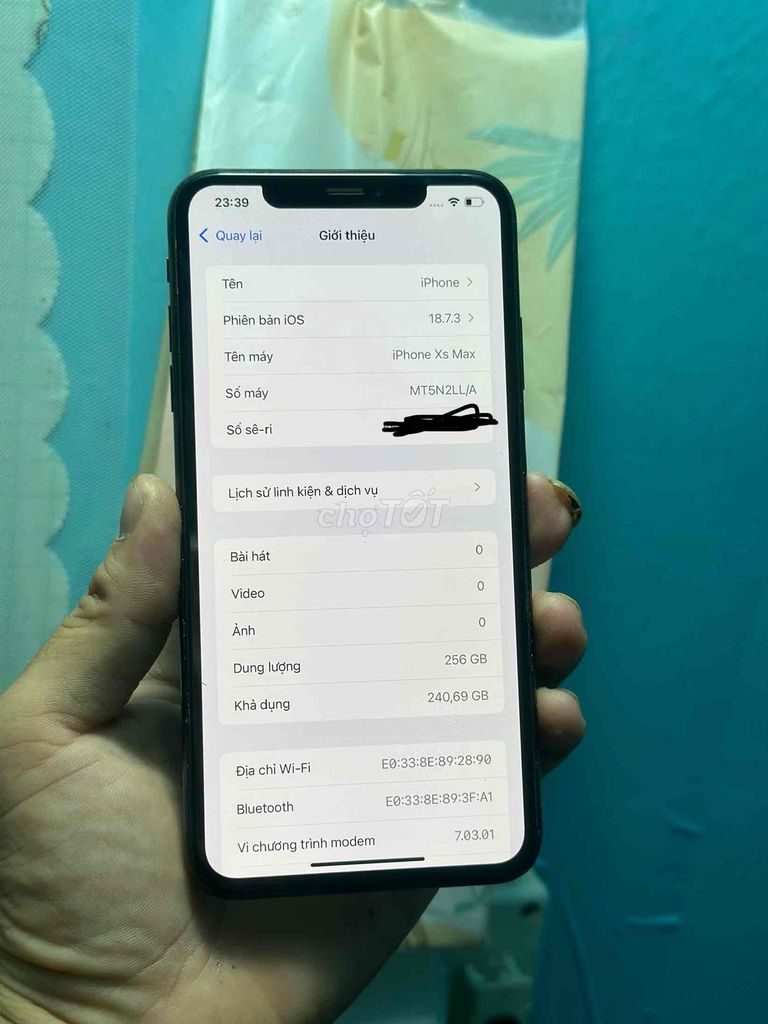 iPhone Xs Max 256GB QT id nhay mein zin pin100. Mua bán Điện thoại tại Huyện Cao Lãnh Đồng Tháp được đăng bởi minh dt zin 66 hình 1