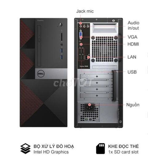 Dell Vostro core i3 gen7/ram8G/SSD250GB. Mua bán Máy tính để bàn tại Quận Tân Phú Tp Hồ Chí Minh được đăng bởi BÙI MẠNH HỢP hình 1