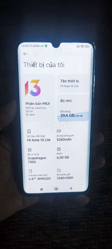 Xiaomi Mi Note 10 Lite 6GB/128GB. Mua bán Điện thoại tại Huyện Bù Đốp Bình Phước được đăng bởi Quốc Anh hình 1