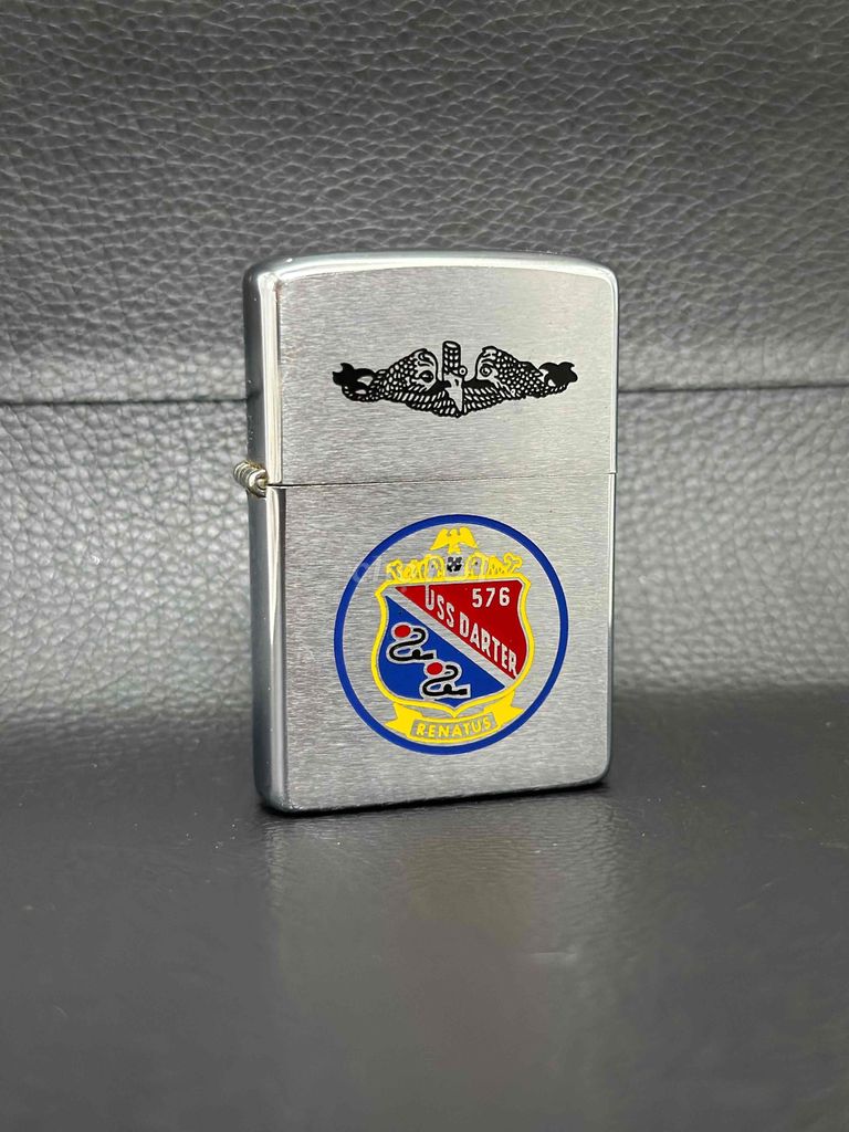 Zippo Xưa 1980 chủ đề tàu chiến ngoại hình đẹp