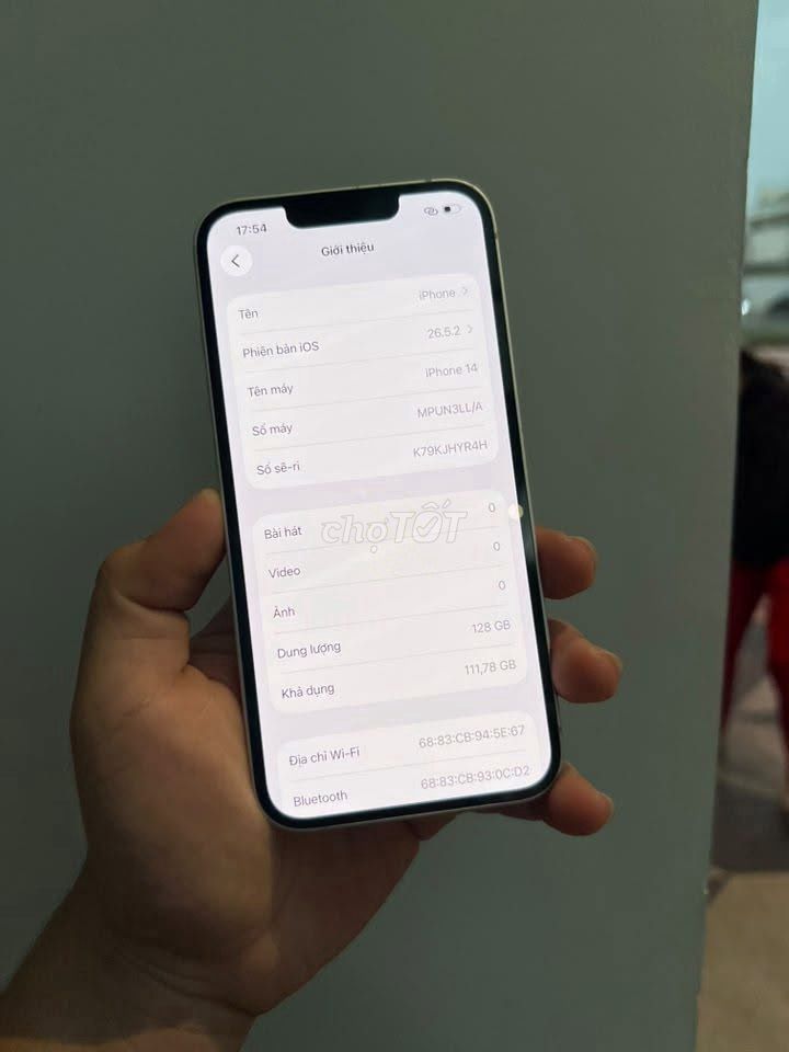 Apple iPhone 14 128GB Trắng Đã sử dụng. Mua bán Điện thoại tại Quận Bình Tân Tp Hồ Chí Minh được đăng bởi Hội Đồ Điện Tử hình 1