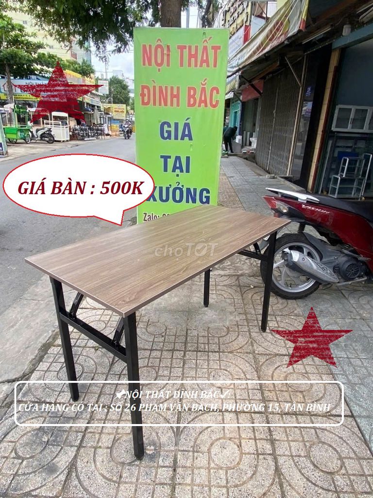 BÀN GẤP & BÀN LÀM VIỆC 60X120 & BÀN CHÂN SẮT