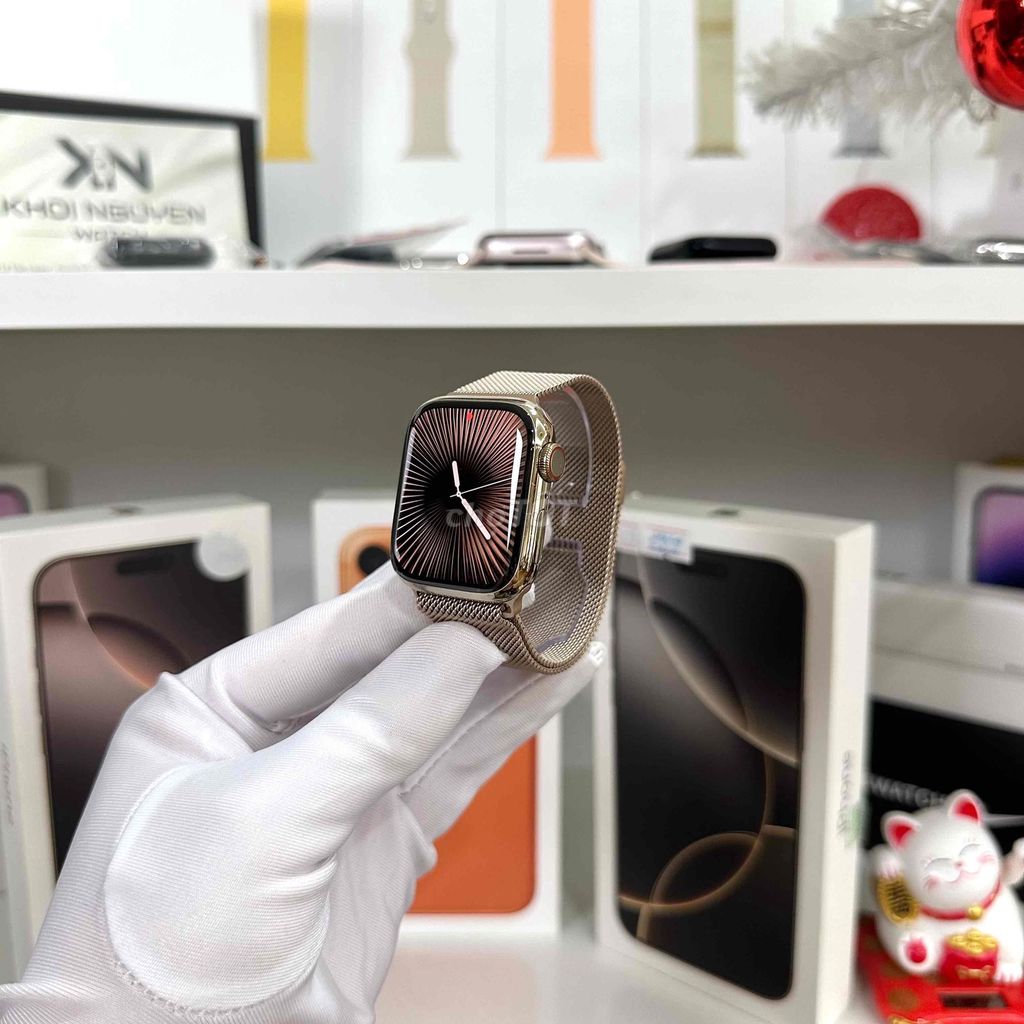 Apple Watch Series 9 41mm Gold Thép LTE Esim. Mua bán Thiết bị đeo thông minh tại Quận Thanh Xuân Hà Nội được đăng bởi Nguyễn Hữu Nguyên hình 1