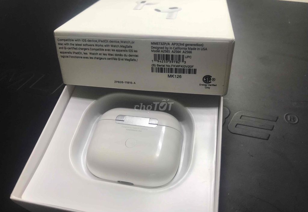 Tai nghe Apple AirPods 3 Trắng-như mới. Mua bán Tivi, Âm thanh tại Quận 8 Tp Hồ Chí Minh được đăng bởi Ahien hình 1