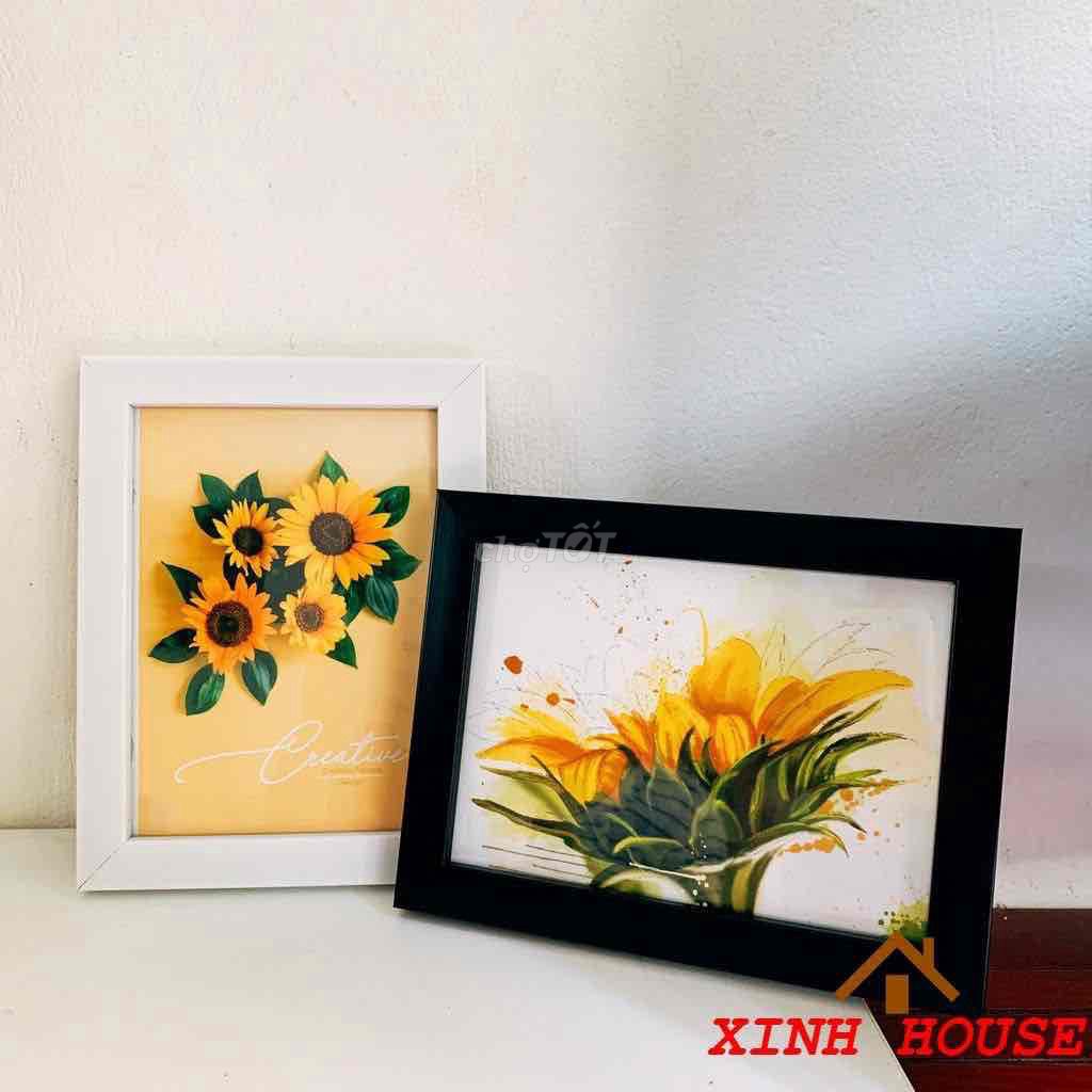 Tranh treo tường Khung gỗ Hoa hướng dương Đa màu s. Mua bán Cây cảnh, đồ trang trí tại Huyện Thanh Trì Hà Nội được đăng bởi Kiều Trang Nguyễn hình 1