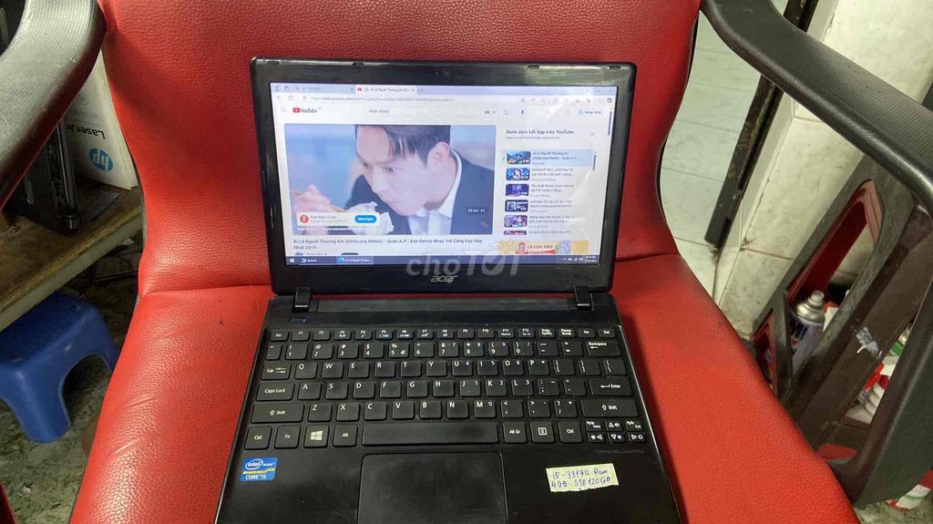 máy laptop acer i5-3317 ram4GB ssd120GB pin oke