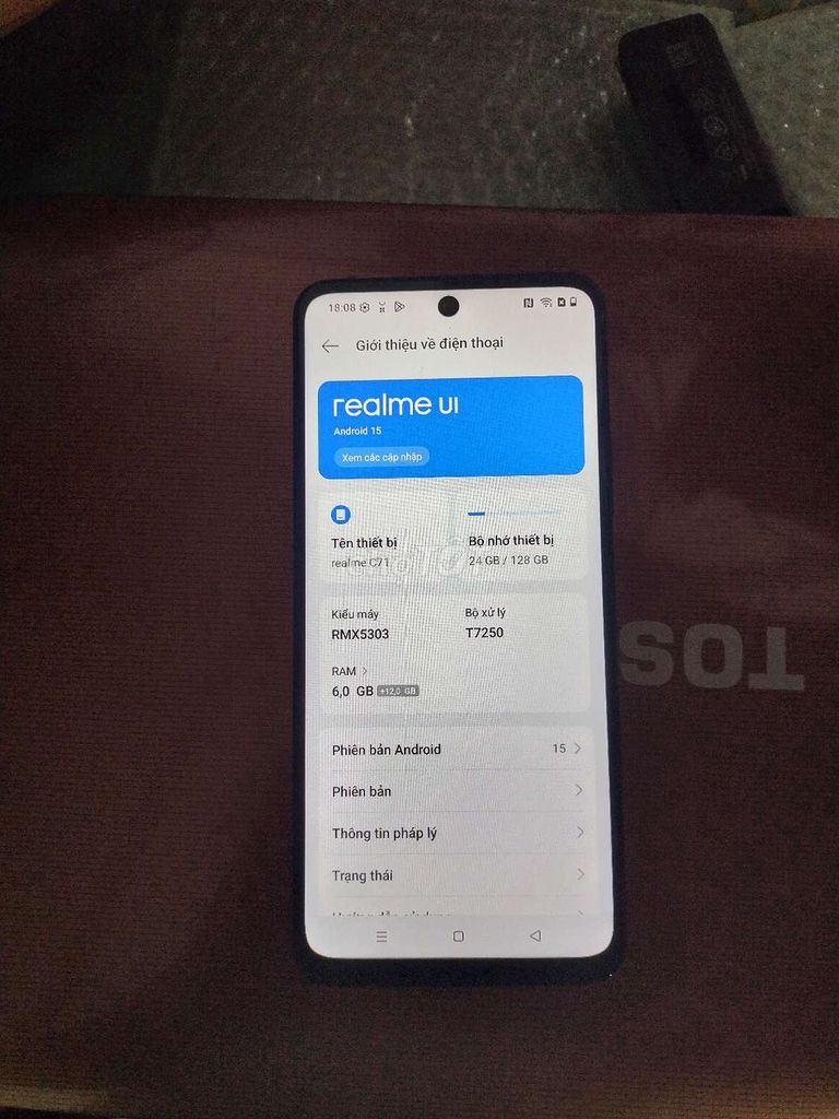 Realme C71 6GB/128GB Đen. Mua bán Điện thoại tại Thành phố Long Xuyên An Giang được đăng bởi Tptv Laptopvulam hình 1