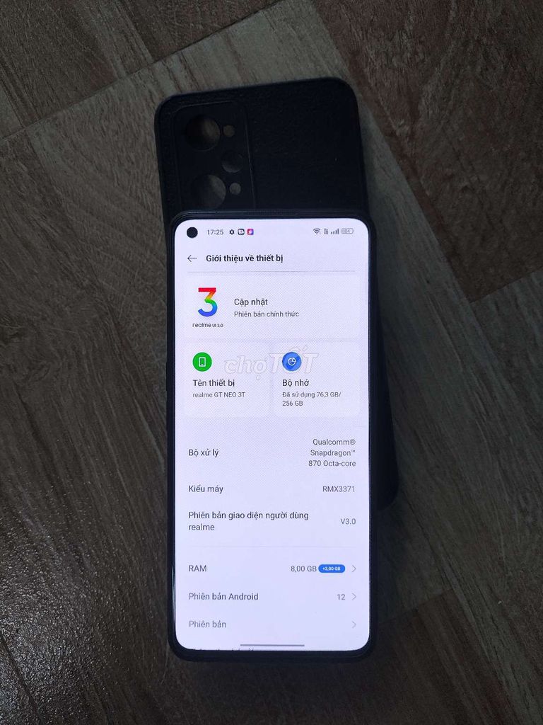 Realme GT Neo 3T 256GB Đen Đã sử dụng. Mua bán Điện thoại tại Quận Liên Chiểu Đà Nẵng được đăng bởi Hữu Phước hình 1