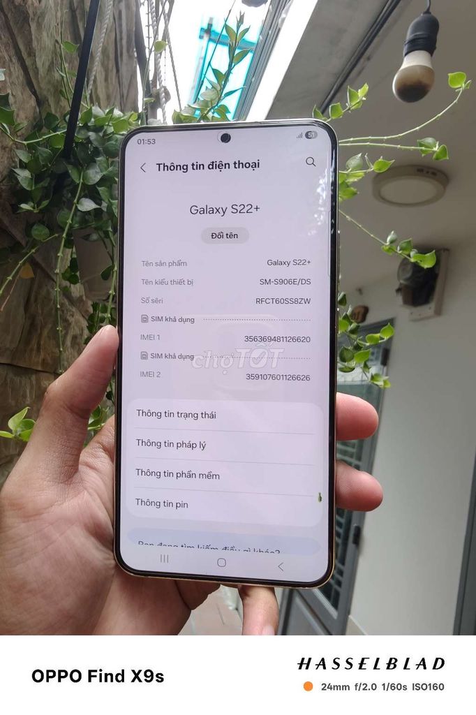 Samsung Galaxy S22+ Trắng Sạc nhanh. Mua bán Điện thoại tại Quận 12 Tp Hồ Chí Minh được đăng bởi Huỳnh Đức hình 1