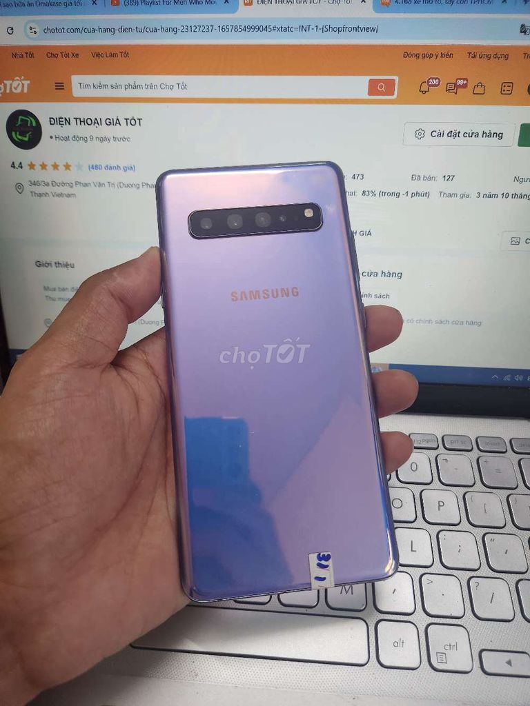 SAMSUNG S10 5G 8GB.256GB ZIN FULL CN. Mua bán Điện thoại tại Quận Bình Thạnh Tp Hồ Chí Minh được đăng bởi Dân Mobile hình 1