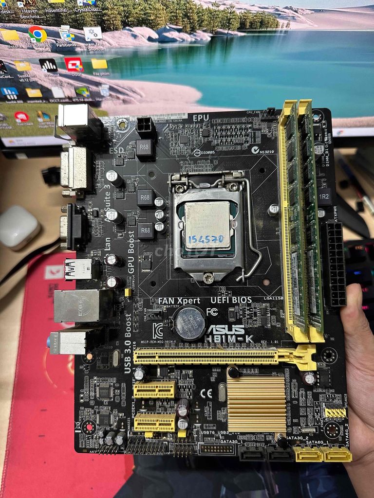 Combo Mainboard Asus H81M-K CPU i5-4570 RAM 8GB. Mua bán Linh kiện (RAM, Card...) tại Quận Gò Vấp Tp Hồ Chí Minh được đăng bởi Tình Nguyễn hình 1