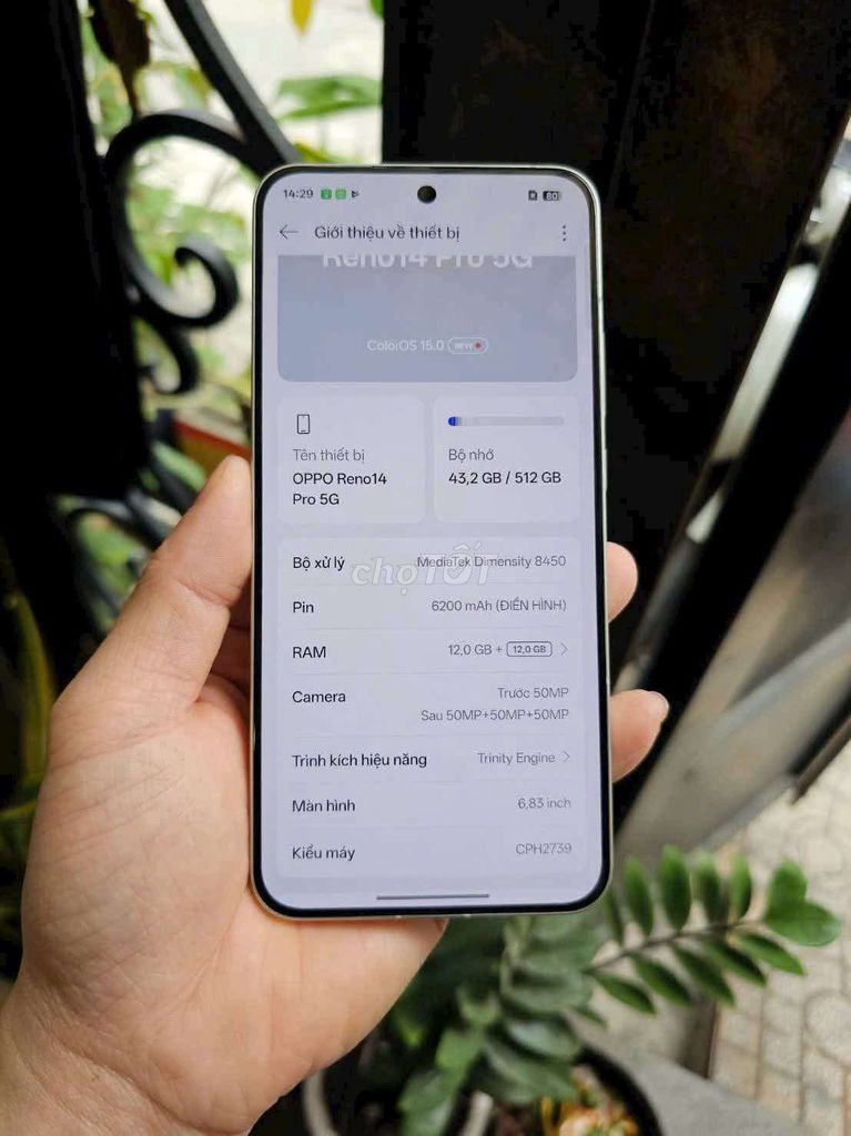 OPPO Reno14 Pro 5G 512GB Trắng. Mua bán Điện thoại tại Quận Liên Chiểu Đà Nẵng được đăng bởi Hải hình 1