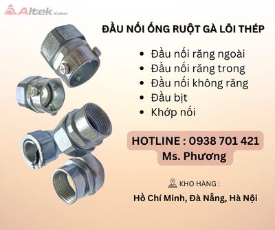 Ống ruột gà lõi thép bọc nhựa PVC+ đầu nối Đà Nẵng. Dịch vụ tại Quận Sơn Trà Đà Nẵng được đăng bởi Huyền Altek Kabel