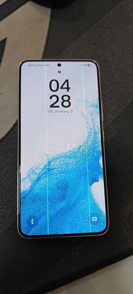 Samsung S22 bản Hàn 1 sim, trắng viền Inox sọc màn. Mua bán Điện thoại tại Huyện Chợ Mới An Giang được đăng bởi Ngô Thanh hình 1