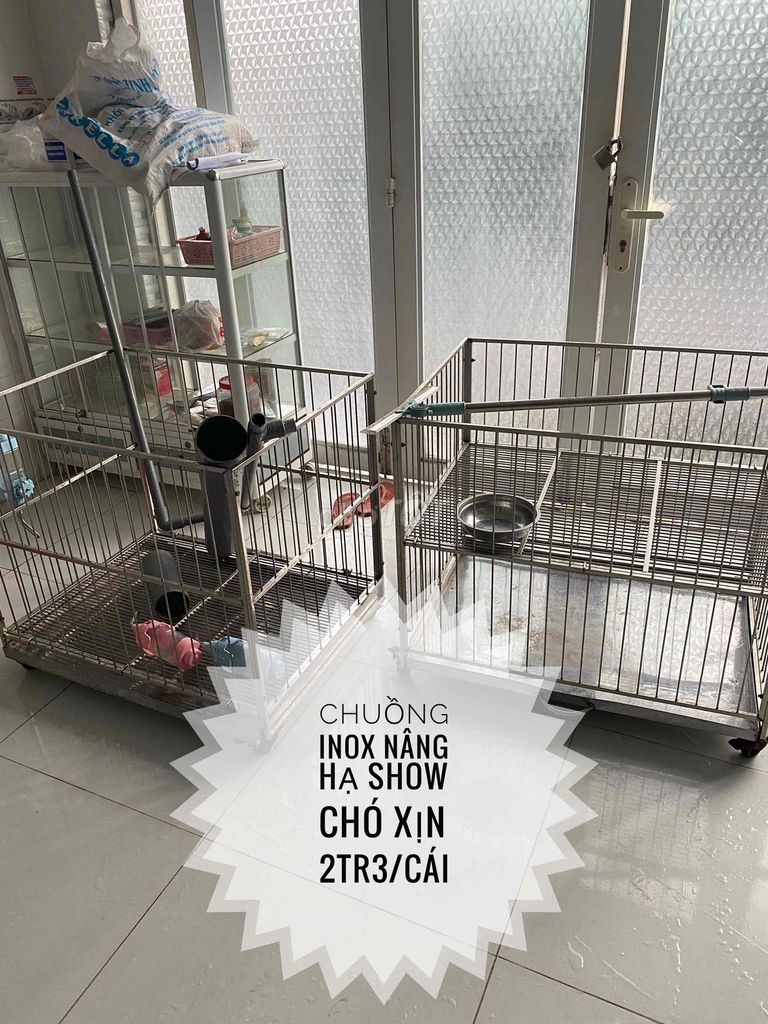 Chuồng chó Inox size chó 2-3kg đến 50-70kg. Mua bán Phụ kiện, Thức ăn, Dịch vụ tại Thành phố Long Xuyên An Giang được đăng bởi Tiệm Thú Cưng hình 1
