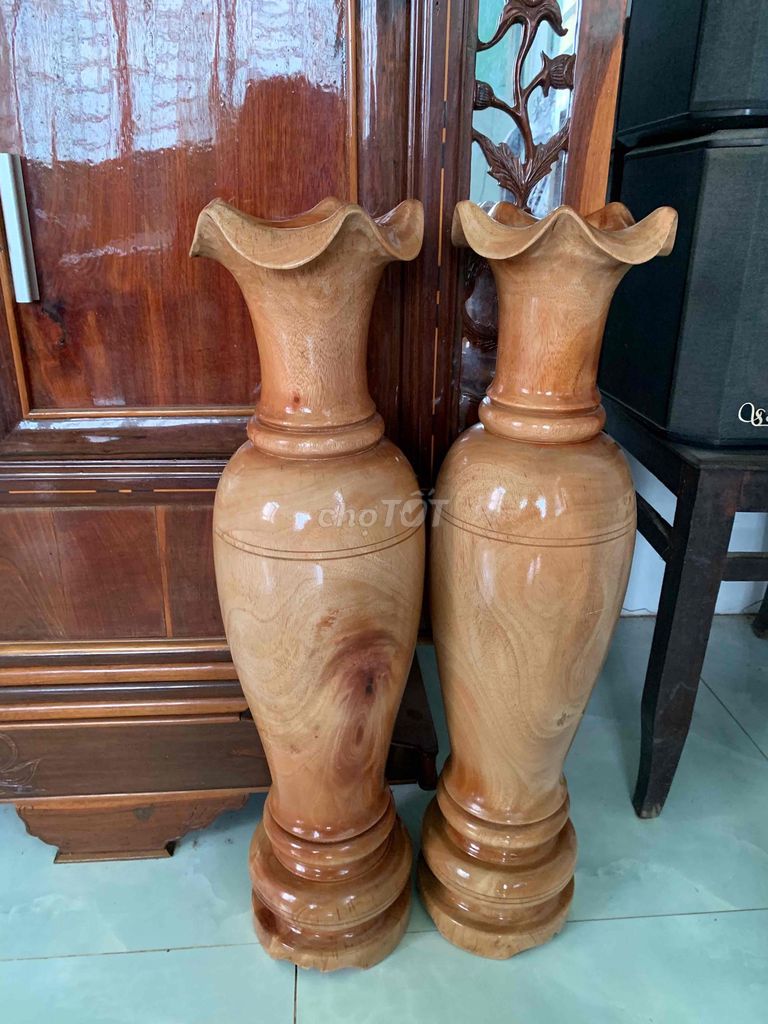 Bình trang trí Gỗ Nâu gỗ. Mua bán Cây cảnh, đồ trang trí tại Huyện Xuân Lộc Đồng Nai được đăng bởi Minh Thanh hình 1