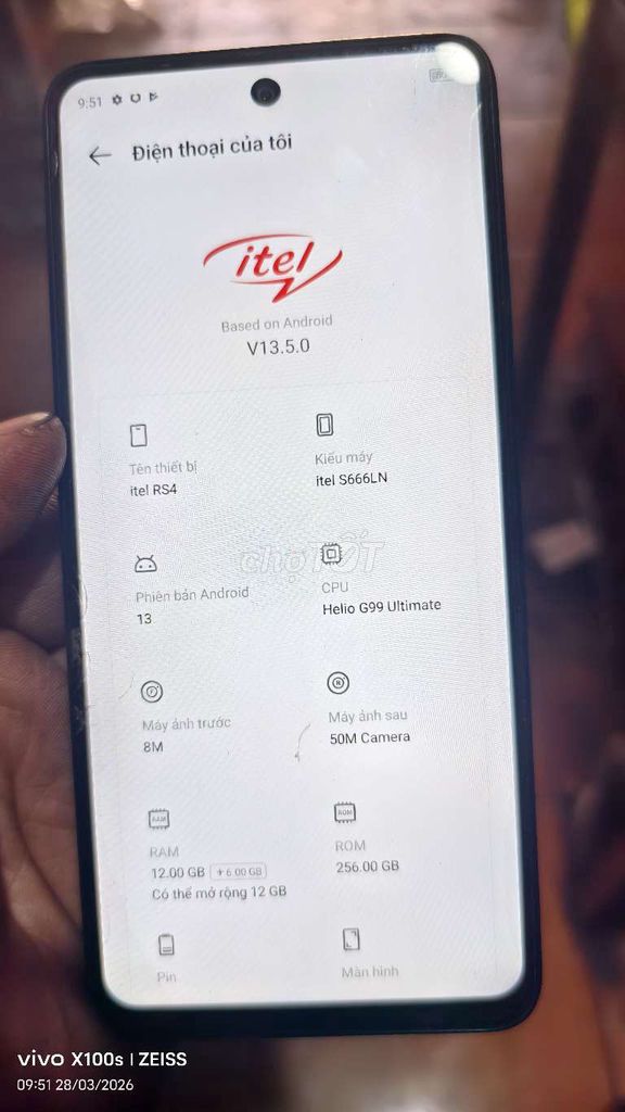 Itel RS4 256GB. Mua bán Điện thoại tại Thành phố Buôn Ma Thuột Đắk Lắk được đăng bởi hiền nguyên hình 1