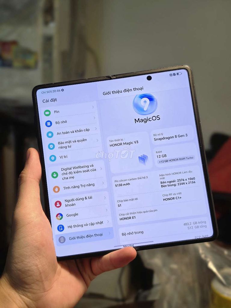 Honor Magic V3 512GB Quốc Tế Đen. Mua bán Điện thoại tại Quận Ba Đình Hà Nội được đăng bởi Nguyễn Thanh Sơn hình 1