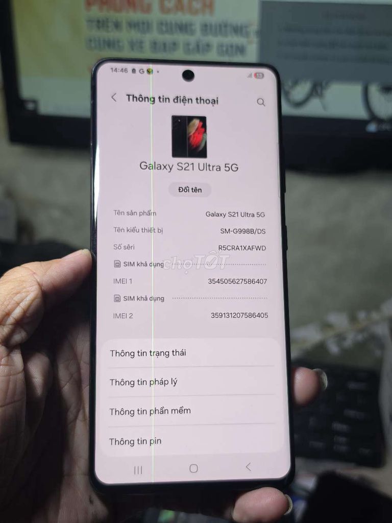 Galaxy S21 Ultra 5G 128GB VN giá rẻ trải nghiệm . Mua bán Điện thoại tại Quận 8 Tp Hồ Chí Minh được đăng bởi Thiên Hòa mobile  hình 1