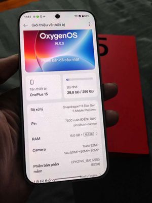 OnePlus 15 16-256gb fullbox giao lưu