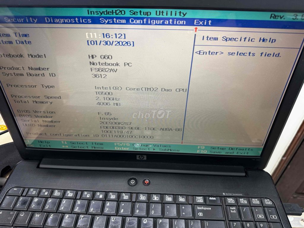 HP G60 Intel Core 2 Duo 4GB Đen xài tốt. Mua bán Laptop tại Quận 4 Tp Hồ Chí Minh được đăng bởi Thành hình 1