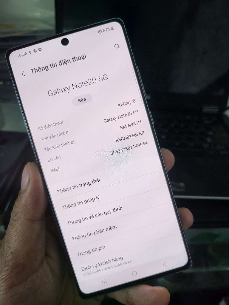 Samsung Galaxy Note 20 5G 256GB Xám. Mua bán Điện thoại tại Thị xã Tân Uyên Bình Dương được đăng bởi Được hình 1