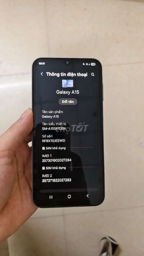 Samsung Galaxy A15 Xanh Đã sử dụng. Mua bán Điện thoại tại Huyện Hải Hậu Nam Định được đăng bởi Hoàng Hân hình 1