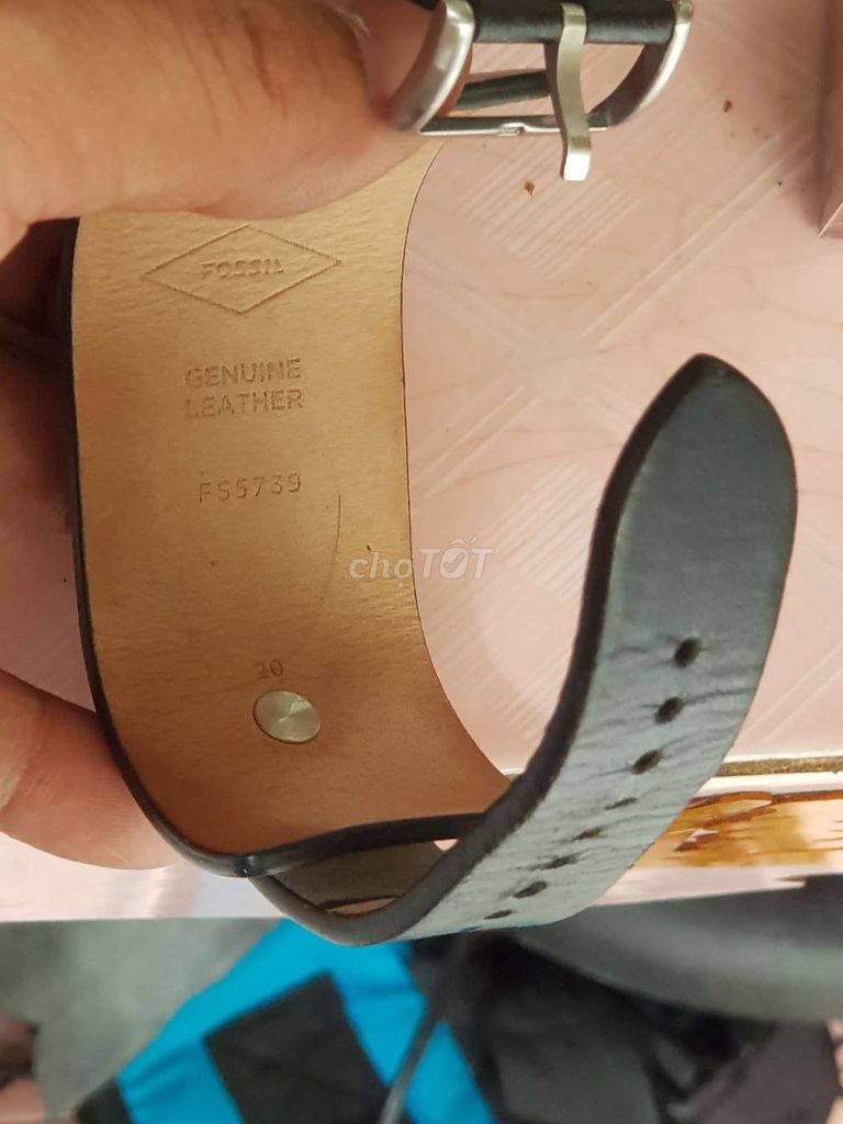 Dây đồng hồ Fossil FS5739 Da bò Đen 20mm. Mua bán Phụ kiện thời trang khác tại Quận 3 Tp Hồ Chí Minh được đăng bởi nguyensinhduc 012345 hình 1